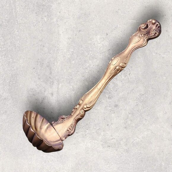 Vintage Gold Cast Metal Ladle Wall Planter Spoon Dipper MCM 17" Kitchen Decor - Picture 2 of 10